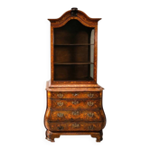 Small Dutch display cabinet in floral marquetry.