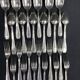 Vintage design silver metal cutlery set