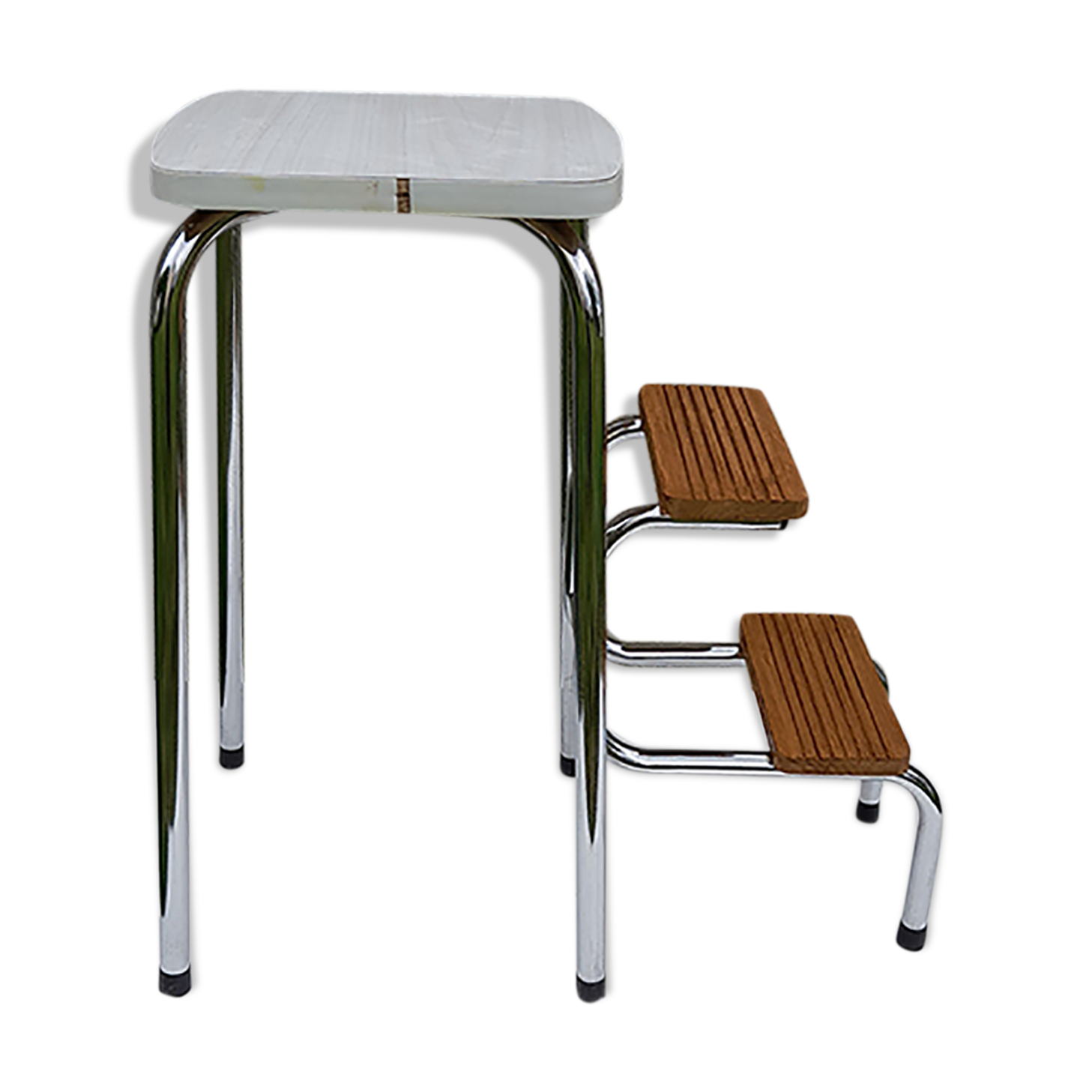 Stepladder retractable step 2 steps H 60 cm