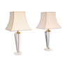 Hollywood Regency Lucite table lamps 1970s France