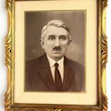 Old photo framed under glass