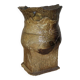 Vase made from a slab of scarified stoneware