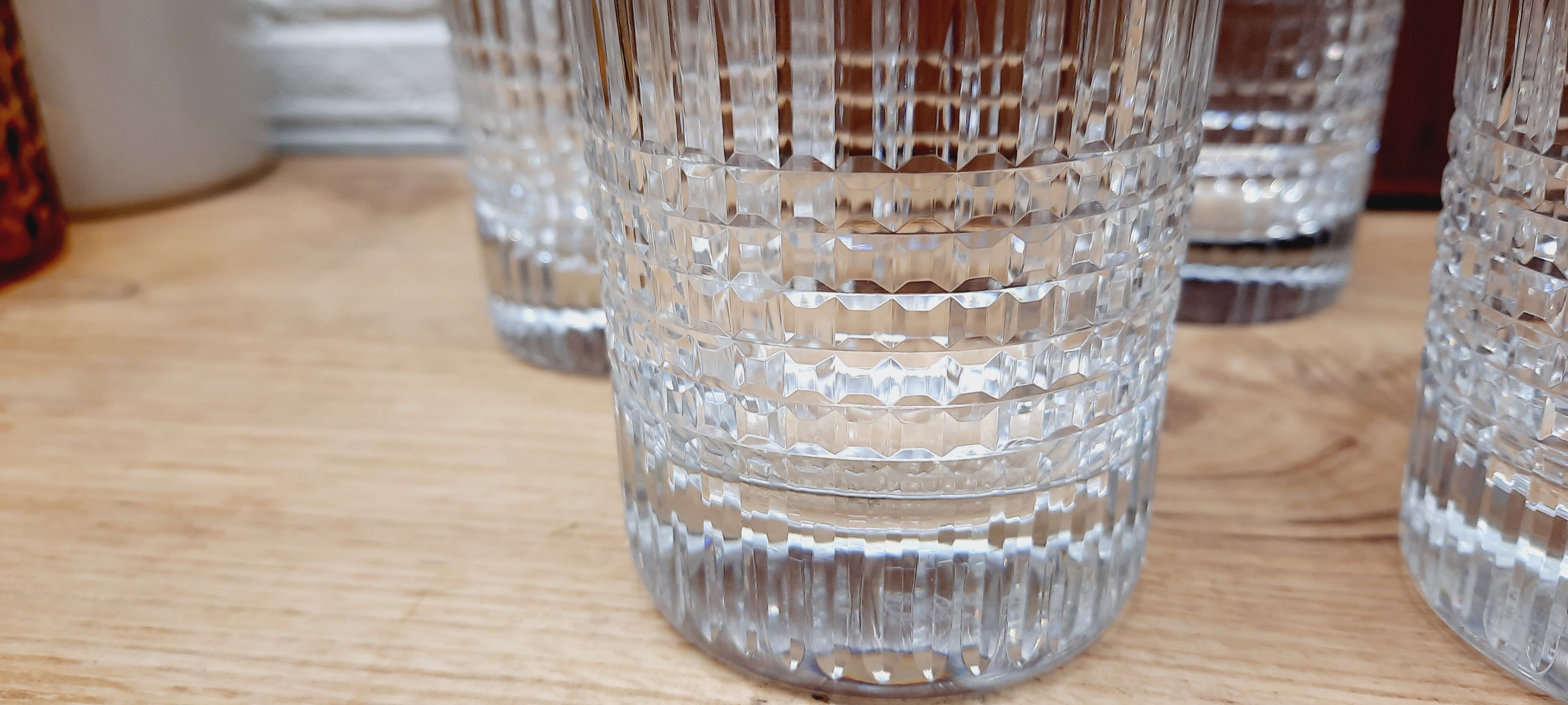 Lot 5 glasses with orangeade Baccarat