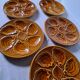5 oyster or brown shell plates in good condition