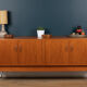 Long Restored Teak Retro 1960s G Plan Fresco Sideboard On Hairpin Legs