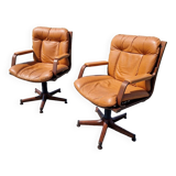 Set of 2 vintage Scandinavian armchairs co.fe.mo Italy 1970