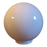 Globe 25cm en verre blanc ancien pour lampe suspension
