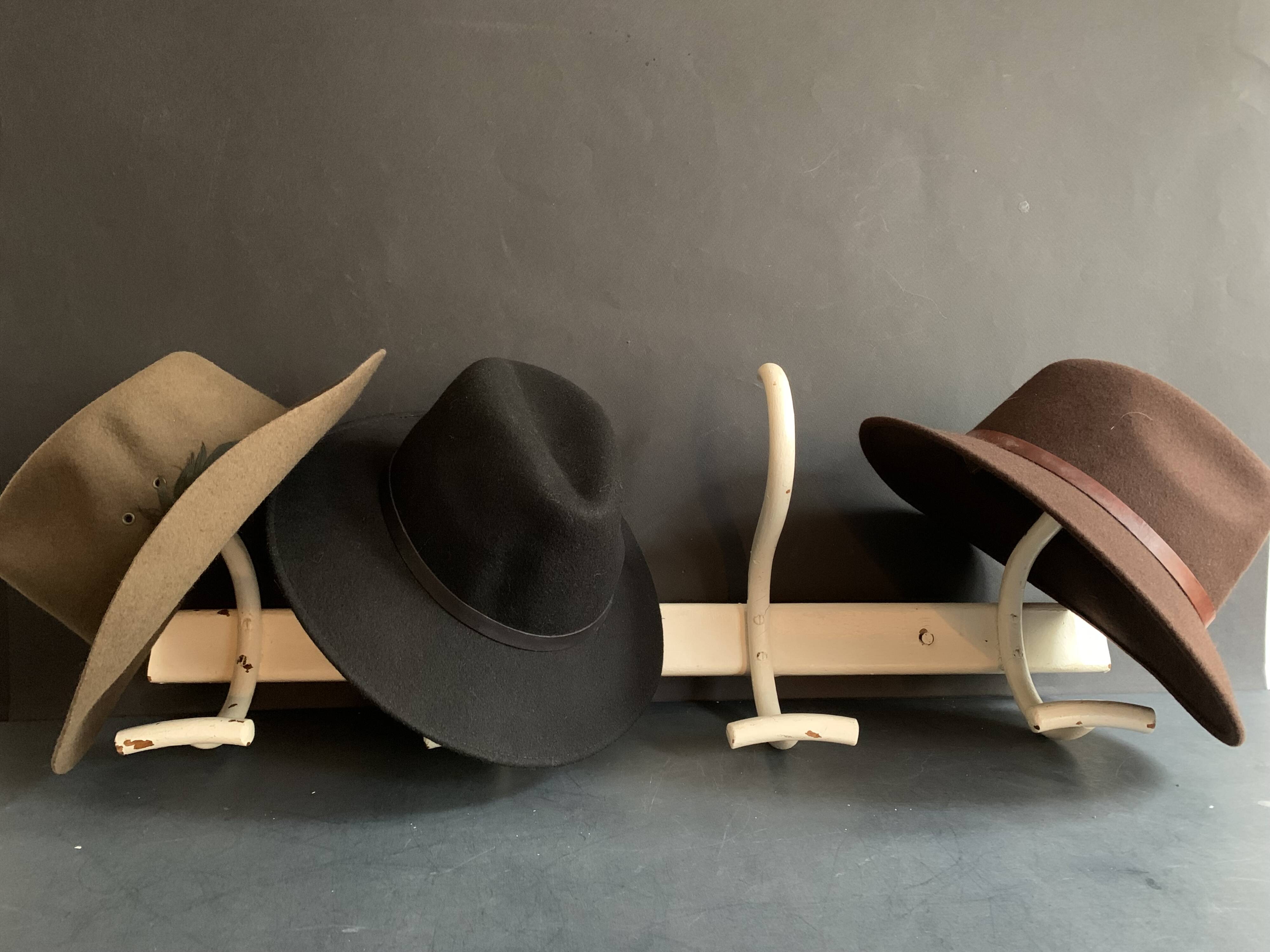 Fischel curved wood wall coat rack, Art Deco