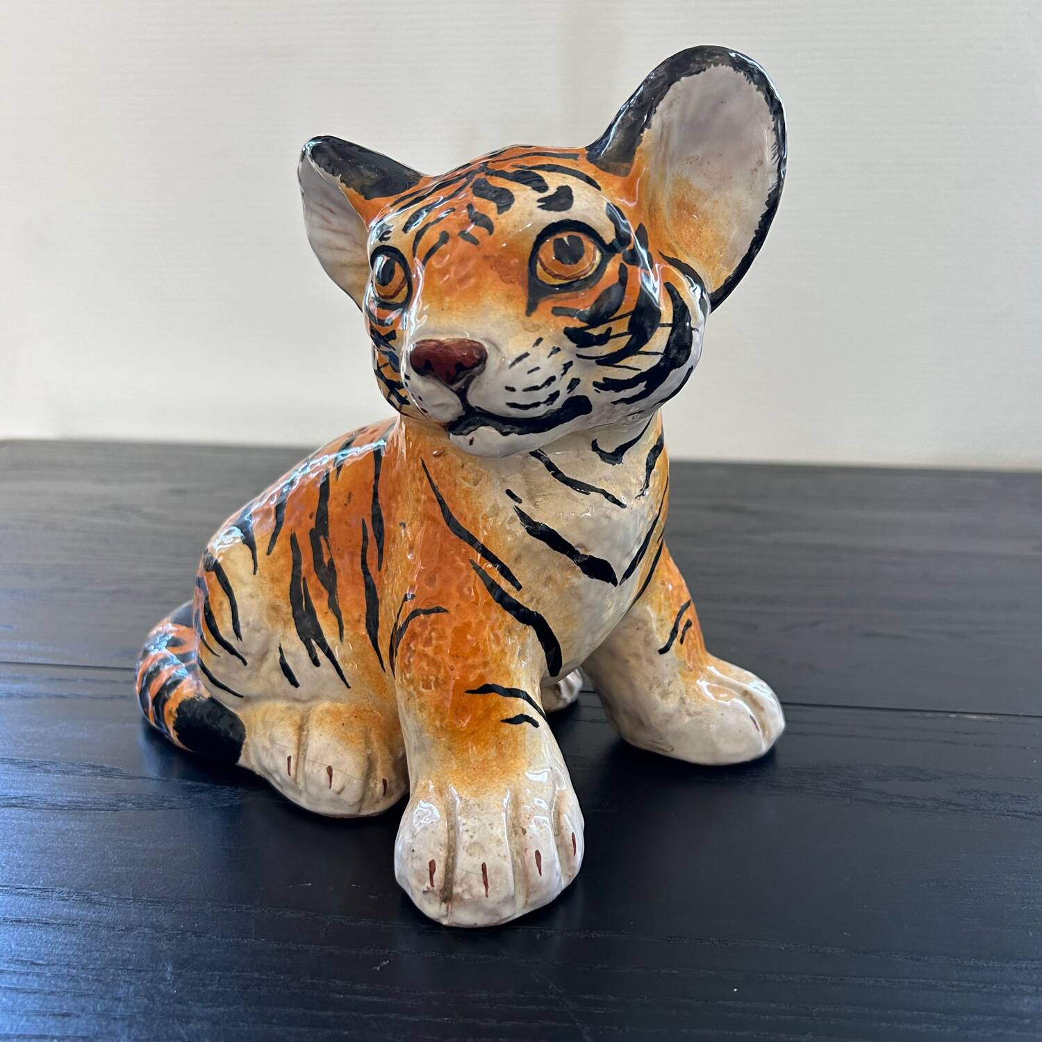 Young tiger hand-painted