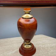 Le Dauphin house lamp in wood and brass from the 70s-80s