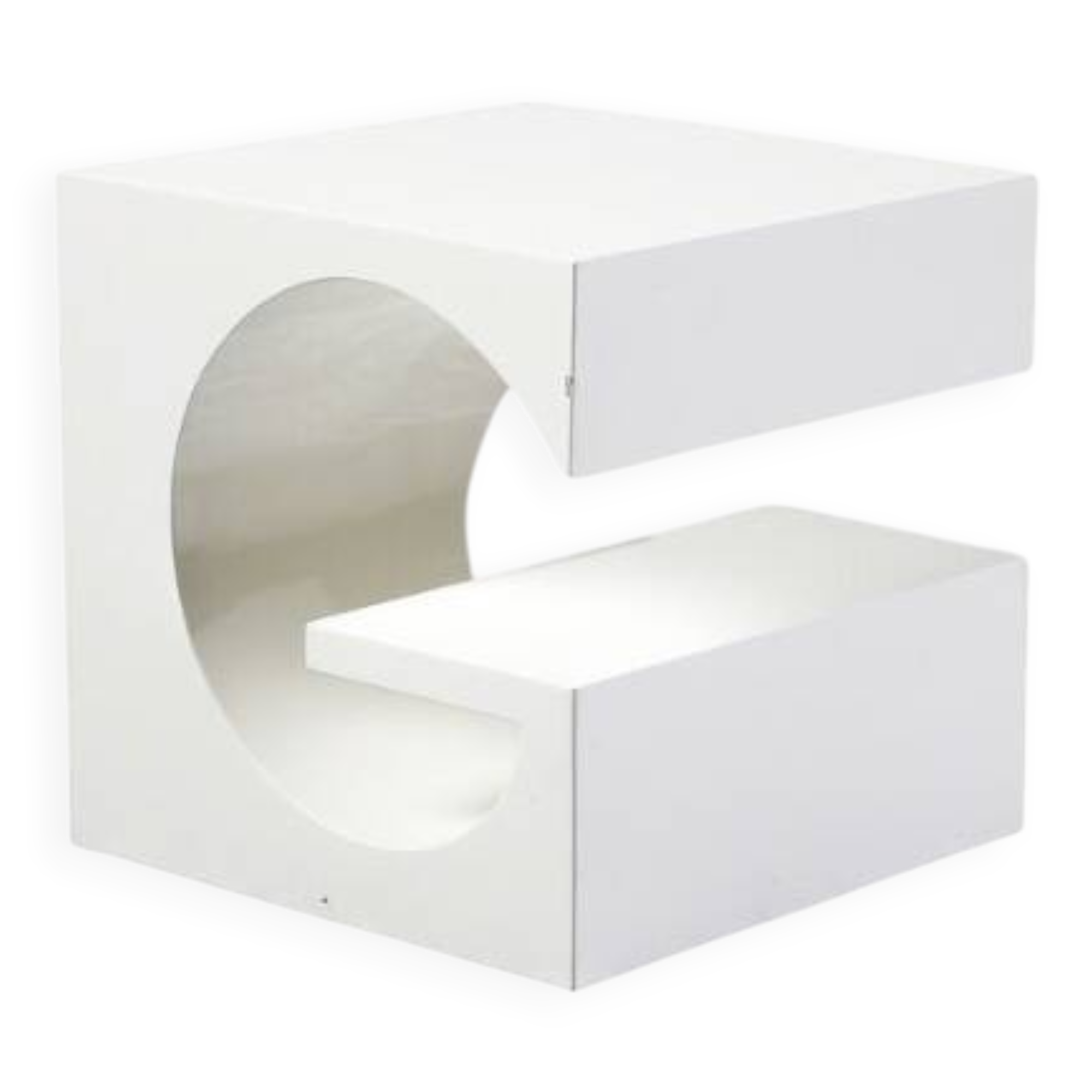 Space age white coffee table, Italy 1970s