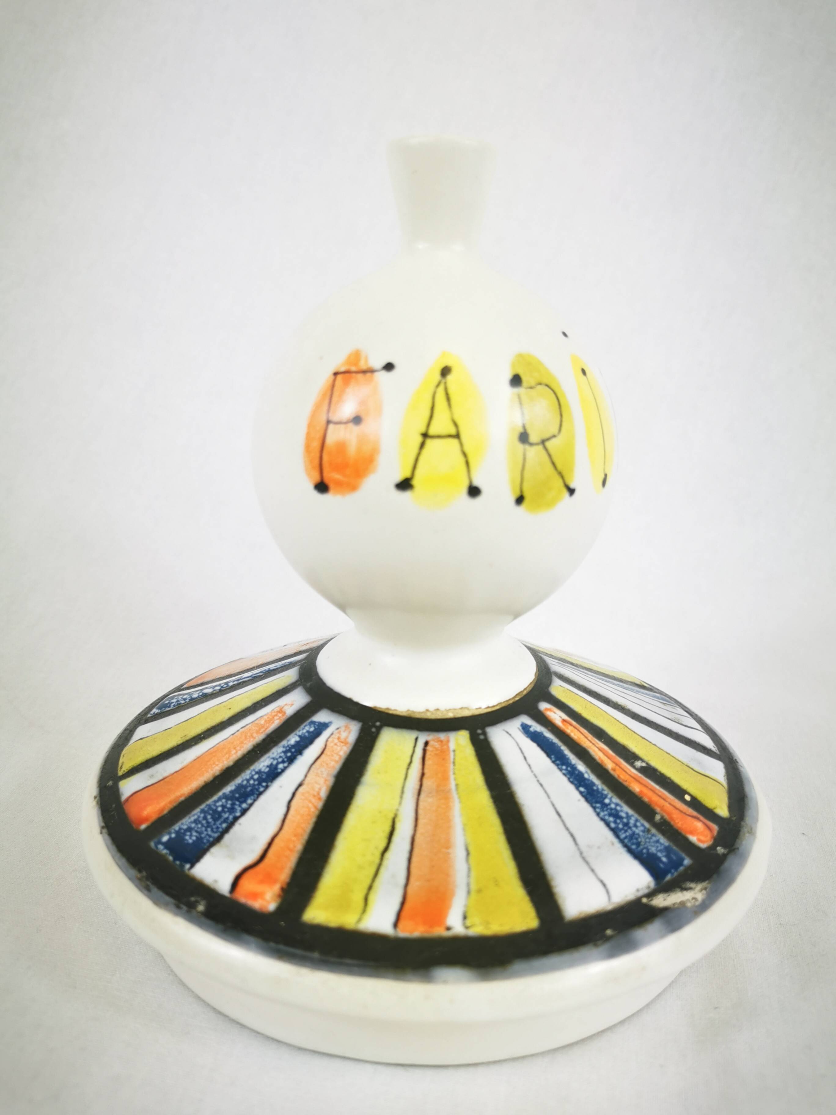 Ceramic Pot "flour" Signed Roger Capron Vallauris