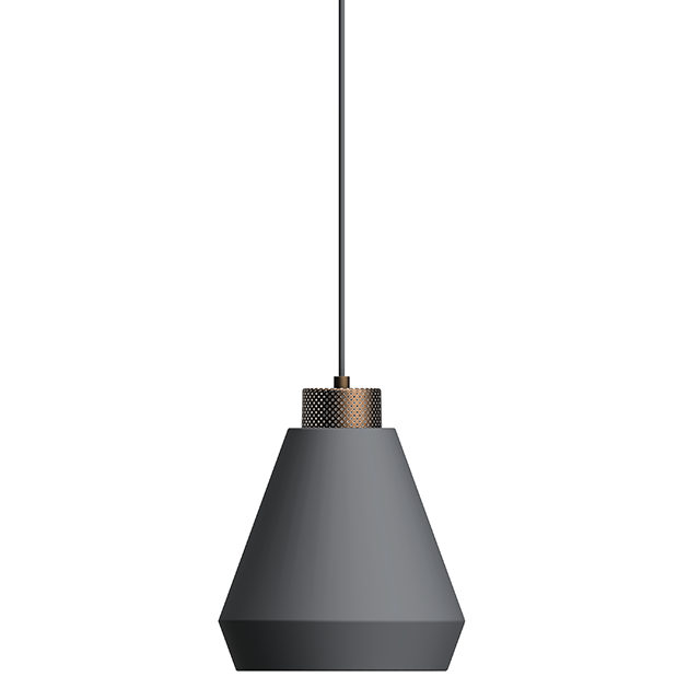Pendant lamp edge m graphite structure ⌀25cm herstal