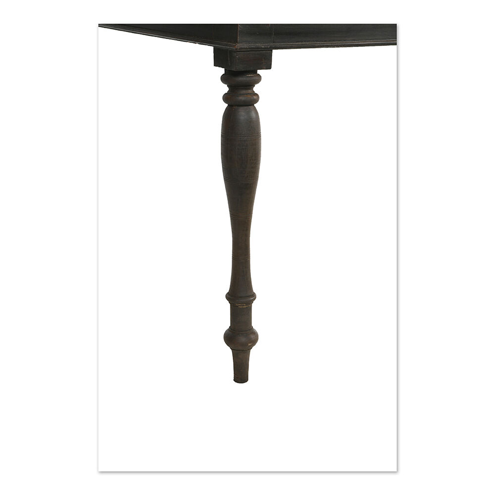 Table de présentation vitrée à bois sombre