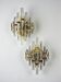 Pair of Venini wall lights, Murano cut glass, circa 1970, Italy