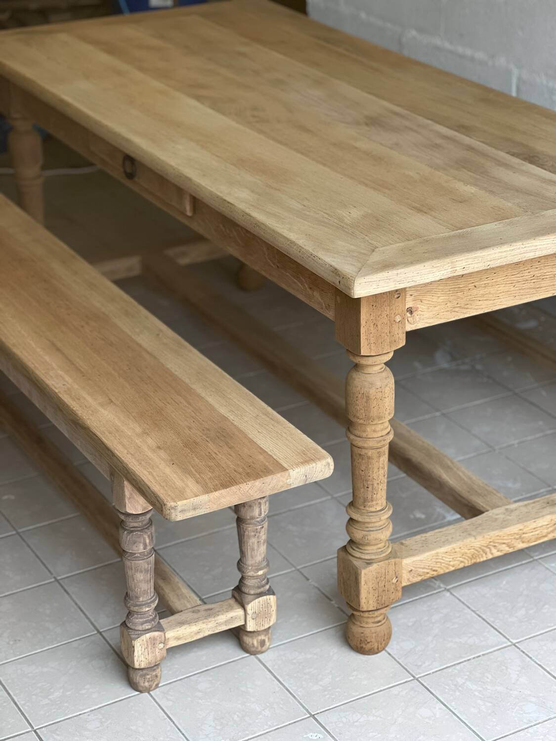 Old farmhouse benches - solid oak wood