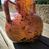 Glass paste vase with gold inclusion Daum 1930