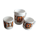 Set three mug cups And milk jar Mobil