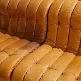 Modular leather sofa set