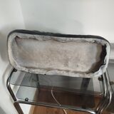 Large statue of a reclining lion - antique plaster