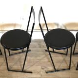 Set of 4 chairs Italy 1980 by Emilio Nanni for Fly-line