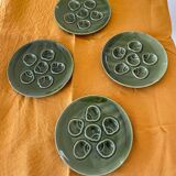 Set of 4 snail plates