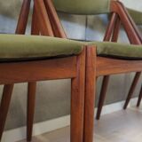 Ensemble de quatre chaises en palissandre, design danois, années 70, designer : Kai Kristiansen