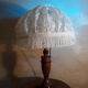 Exotic wood lamp and its 45x30 lace offal
