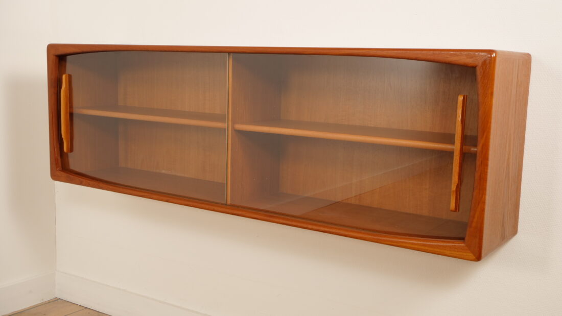 Buffet vintage | Porte coulissante en verre | Flottant | 160 cm