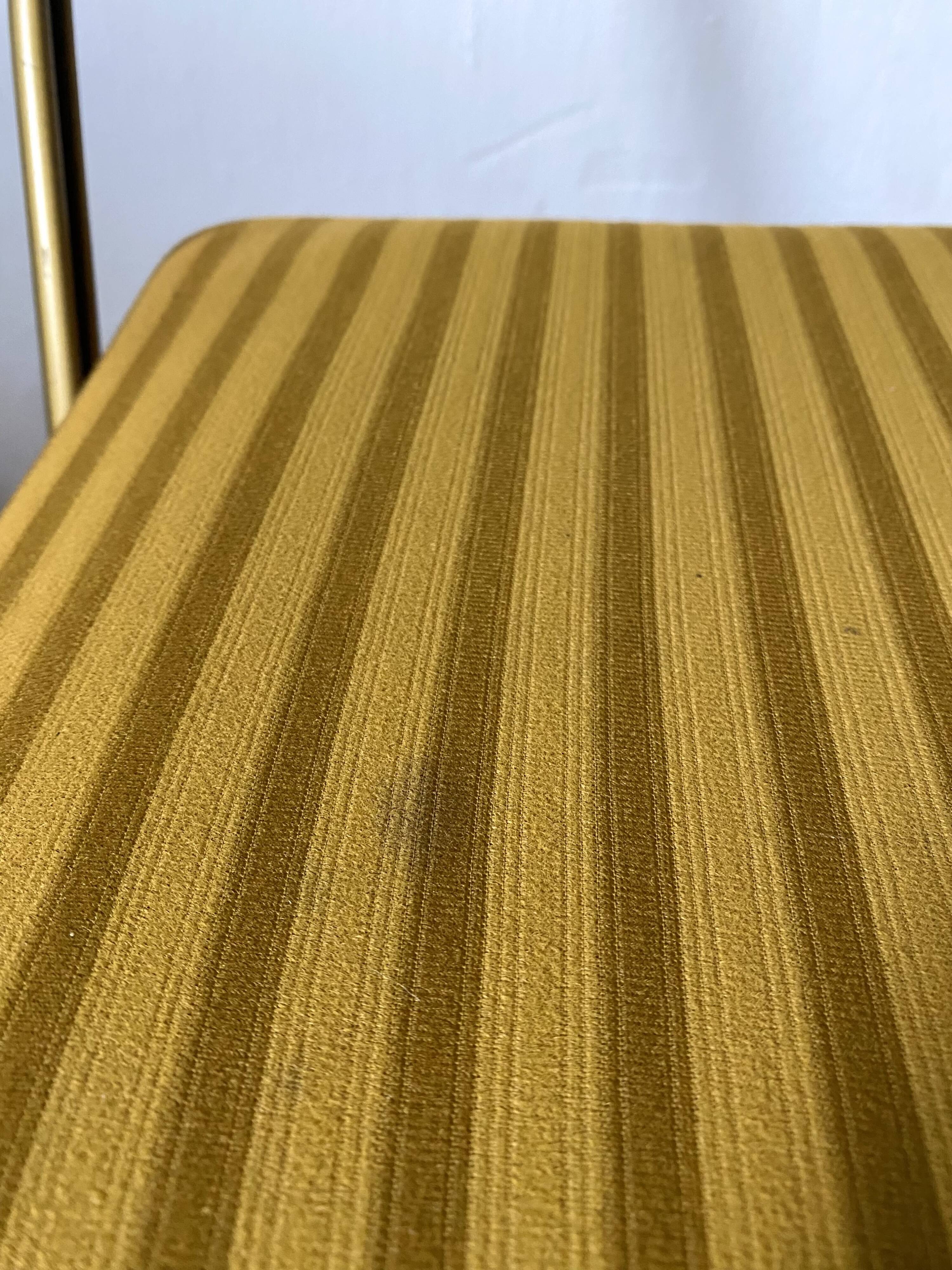 Lafuma folding chairs in velvet and gold metal