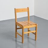 Pair of pine chairs, Maison Regain, France, circa 1970