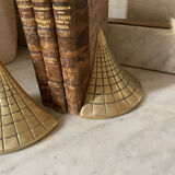 Paire de serre-livres en laiton massif vintage
