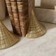 Pair of vintage solid brass bookends