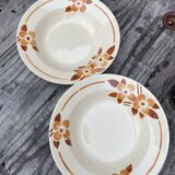 2 French earthenware plates