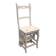 Chaise échelle métamorphose peinte en blanc antique français, datant d'environ 1900.