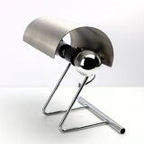 Stainless steel lamp from the 1970s in the style of François Monnet.