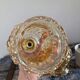 Set of two suspensions in gilded chiseled glass