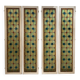 4 vintage faux stained glass panels that can form a screen or a partition