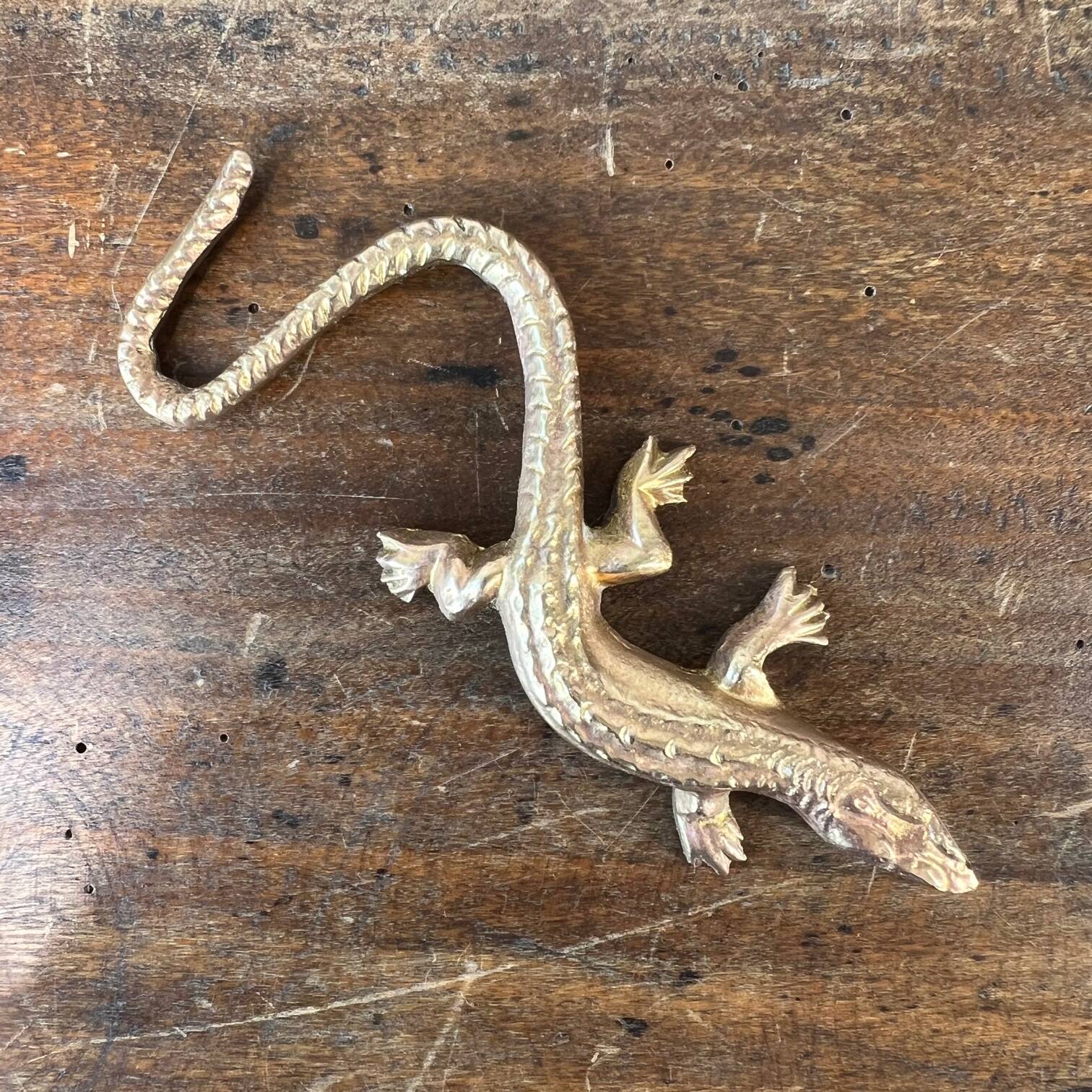 Small brass lizard