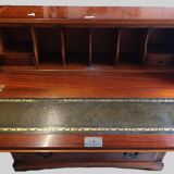 Elegant Drop-Leaf Secretary Desk | Classic Mahogany & Burl Style