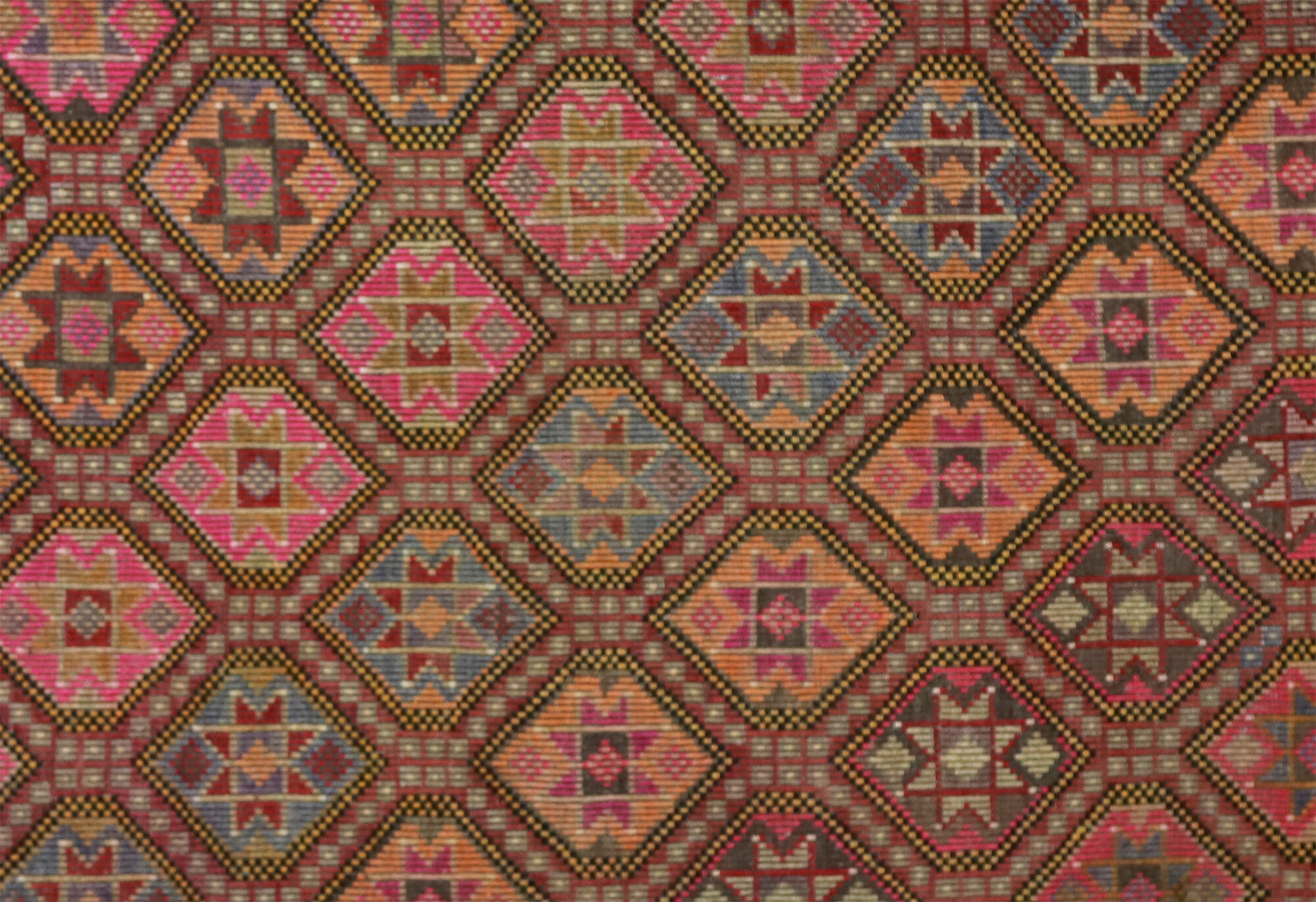 Anatolian handmade kilim rug 267 cm x 137 cm