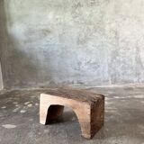 Low stool in old Asian monoxyl teak