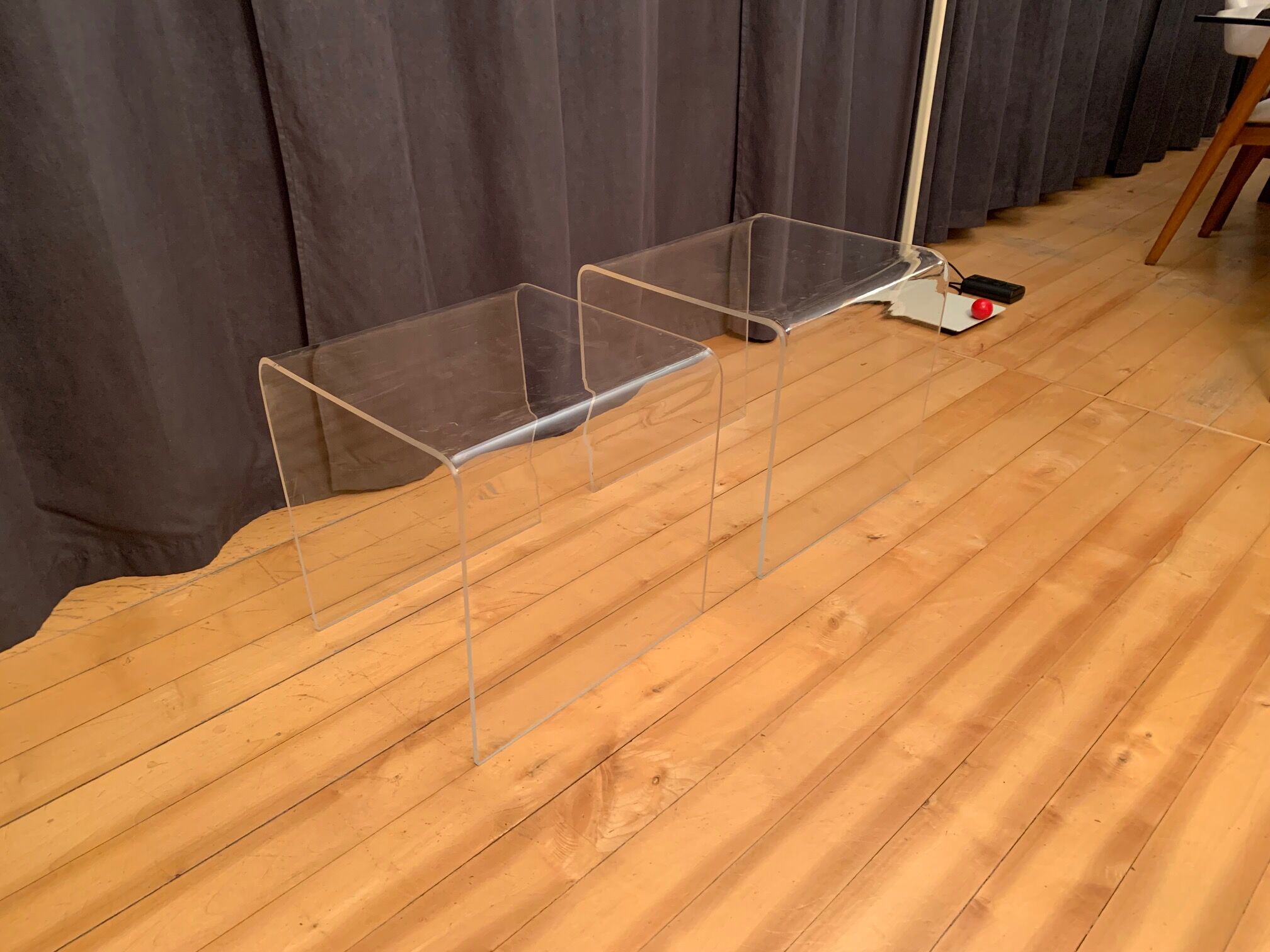 Pair of 1970s Lucite Side Tables