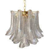 Striped “selle” murano glass chandelier d50