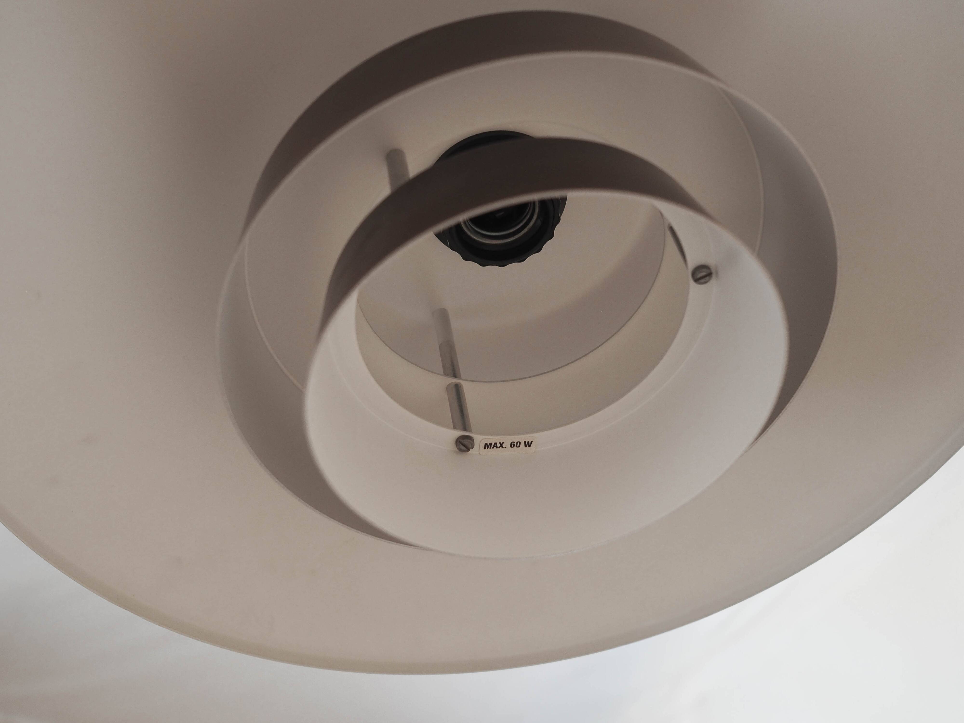 Danish pendant lamp with tiered metal shade, 1960s