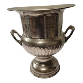 Antique champagne bucket in silver metal medicis shape