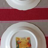Set of 8 Gien Noël plates