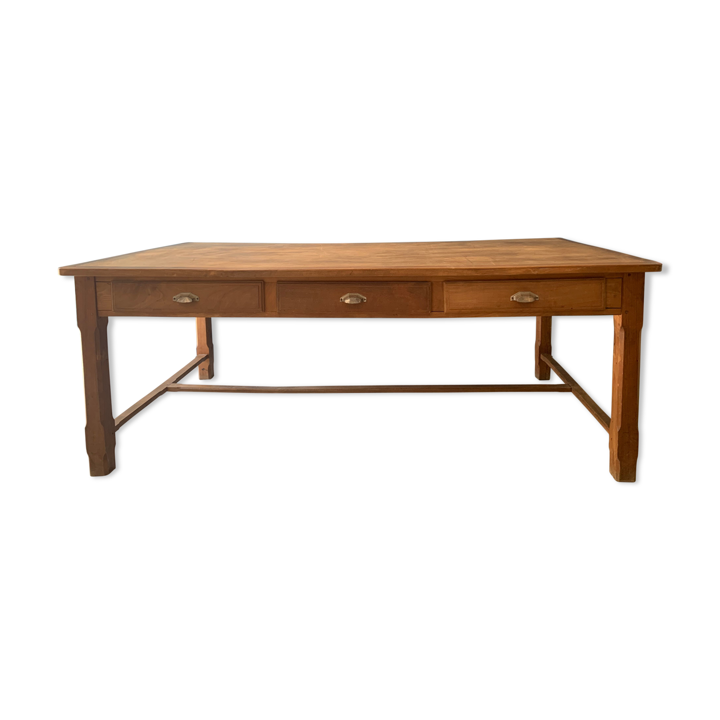 Farm table with 6 drawers