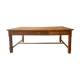 Farm table with 6 drawers