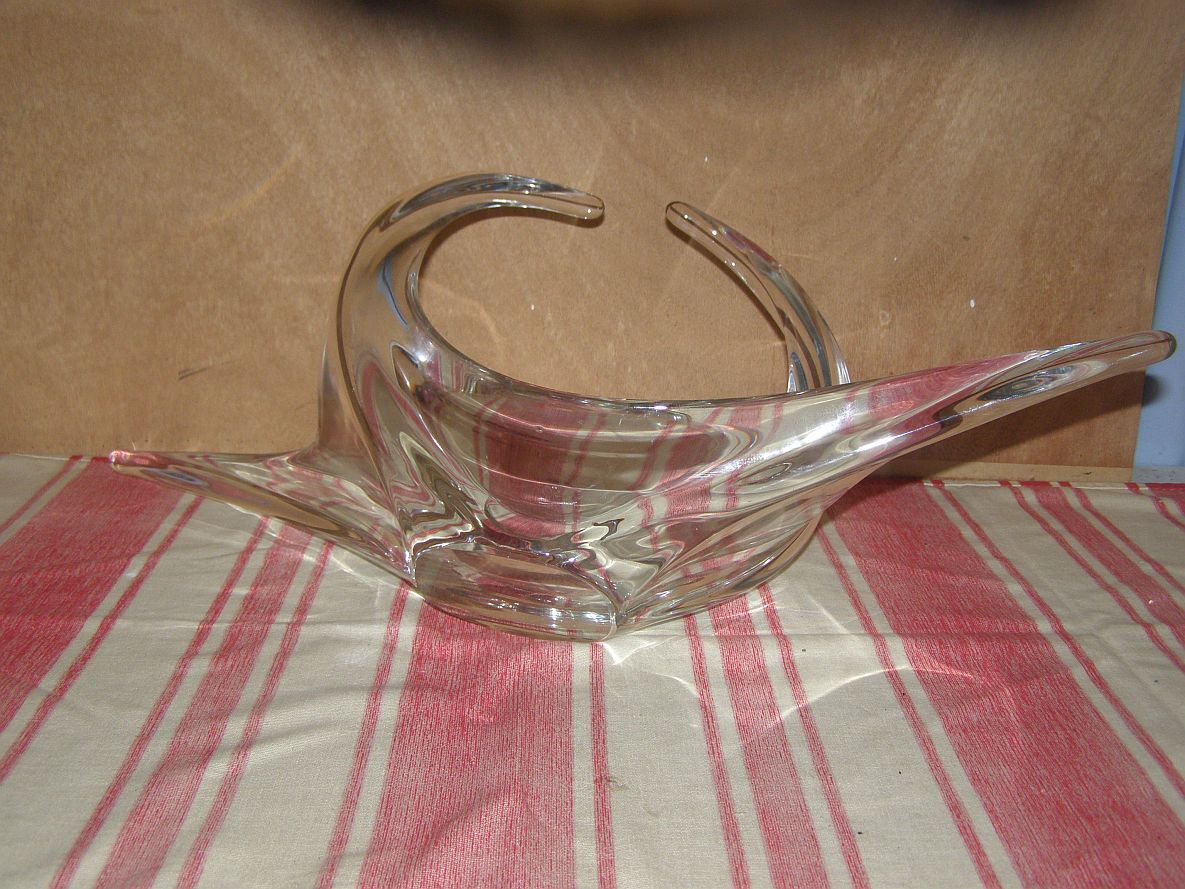Large glass fruit cup - 70s